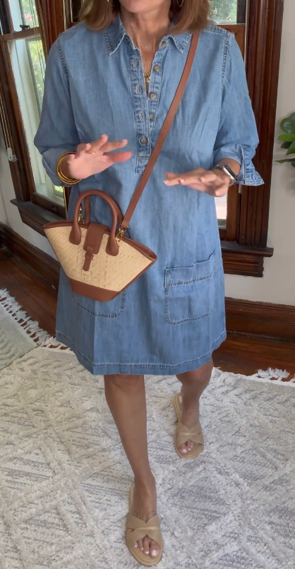 Jean Popover Shirt Dress