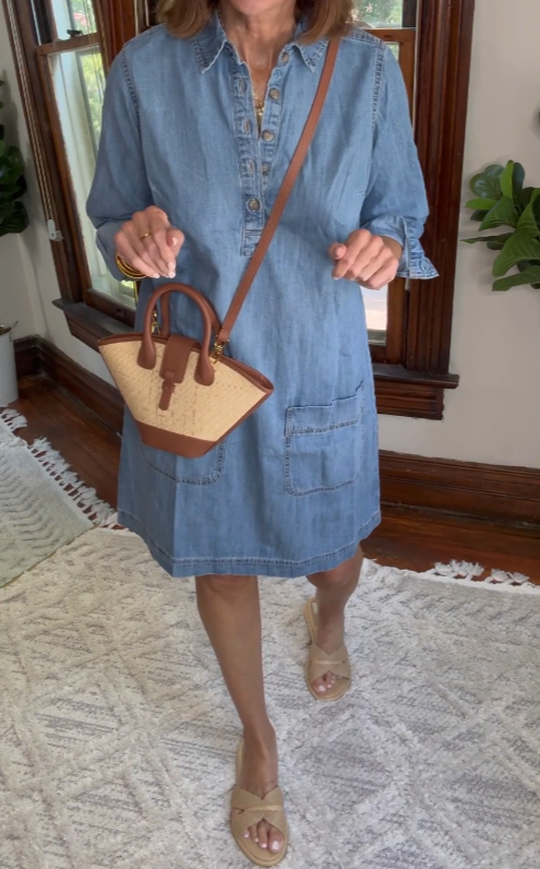 Jean Popover Shirt Dress