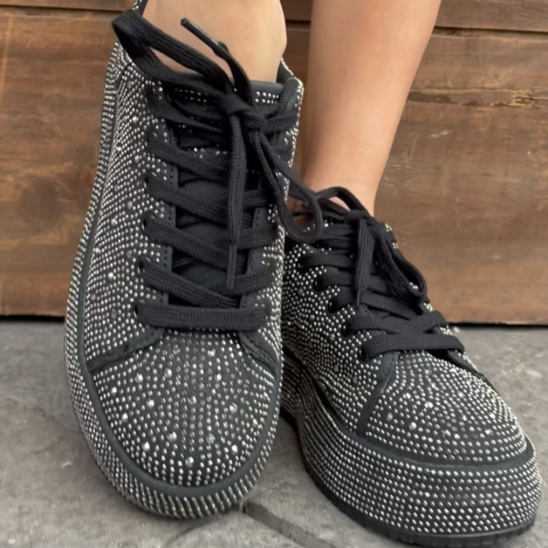 Sparkly Rhinestone Casual Sneakers