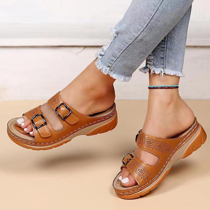 A1147 Summer New Retro Casual Women's Wedge Sandals