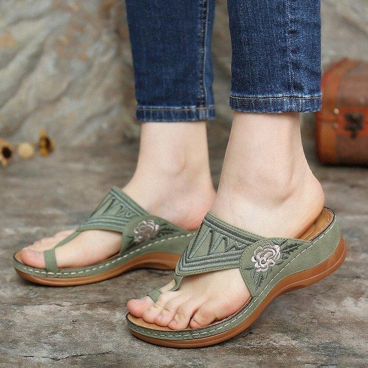 ML H50 Summer New Retro Casual Women's Wedge Sandals