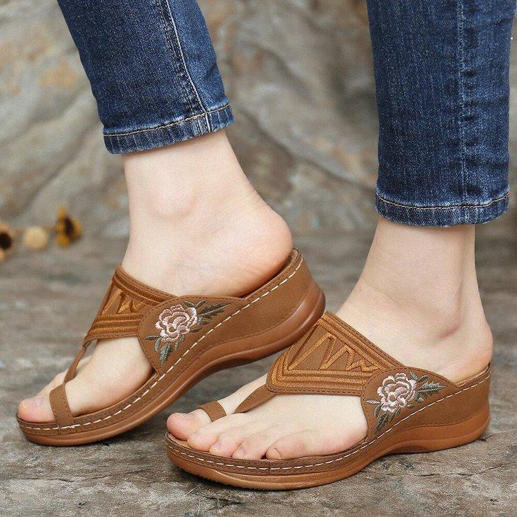 ML H50 Summer New Retro Casual Women's Wedge Sandals