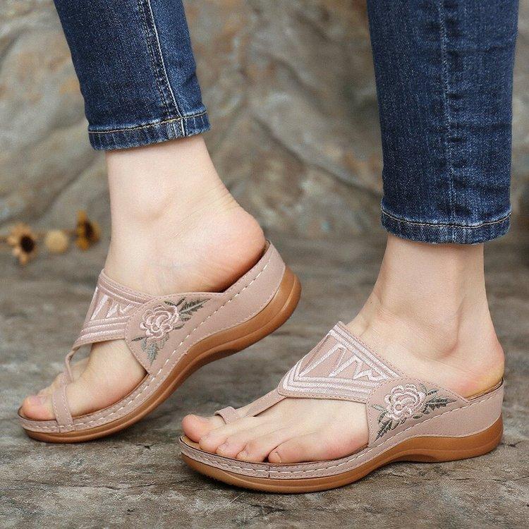 ML H50 Summer New Retro Casual Women's Wedge Sandals