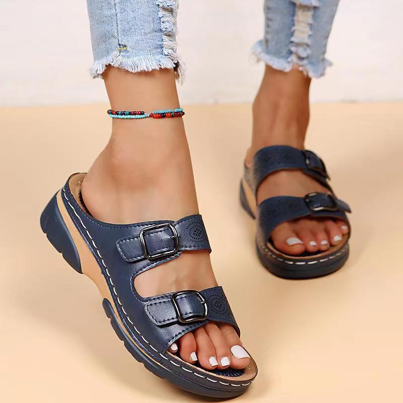 A1147 Summer New Retro Casual Women's Wedge Sandals