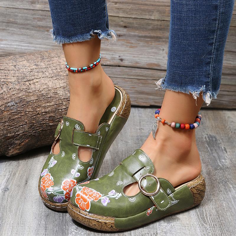 G522 Summer New Retro Casual Women's Wedge Sandals