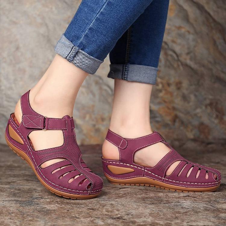 AL684 Summer New Retro Casual Women's Wedge Sandals