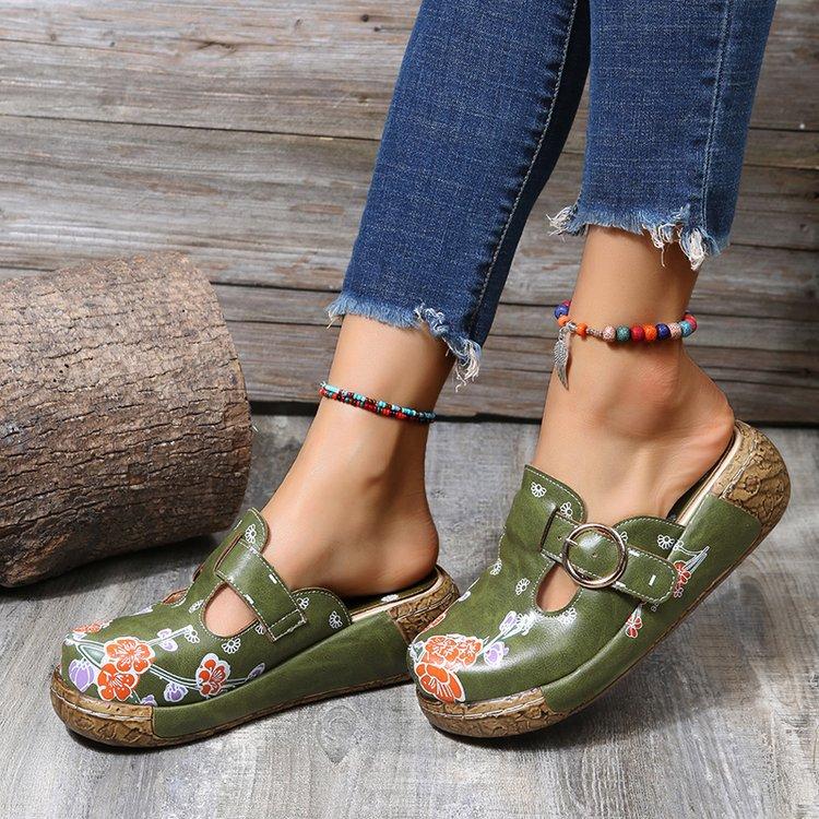 G522 Summer New Retro Casual Women's Wedge Sandals