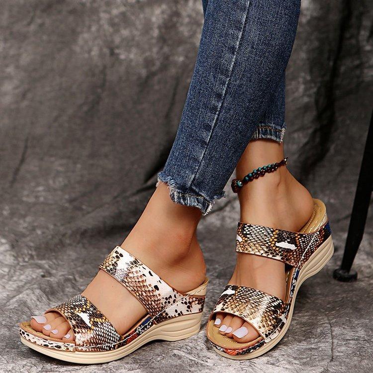 H120 Summer New Retro Casual Women's Wedge Sandals