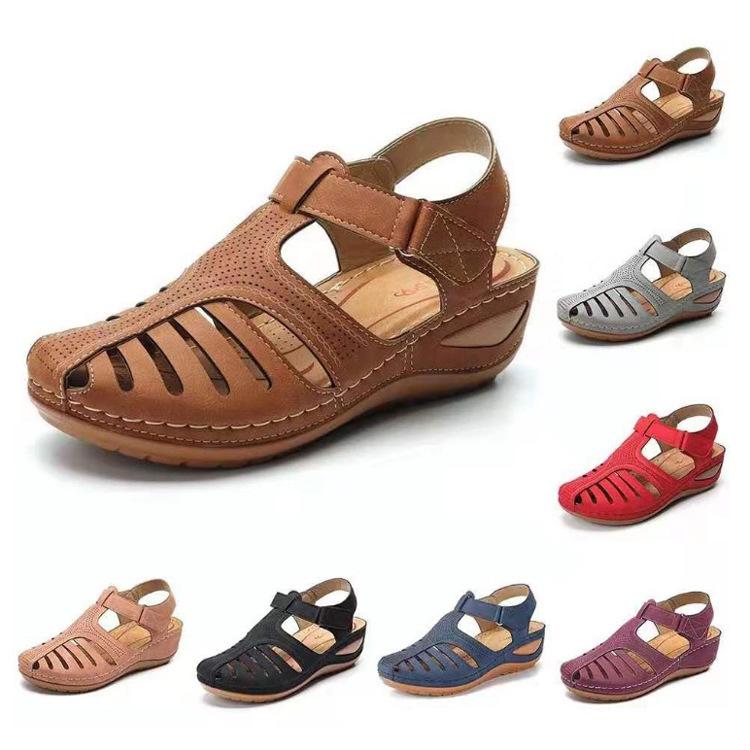 AL684 Summer New Retro Casual Women's Wedge Sandals