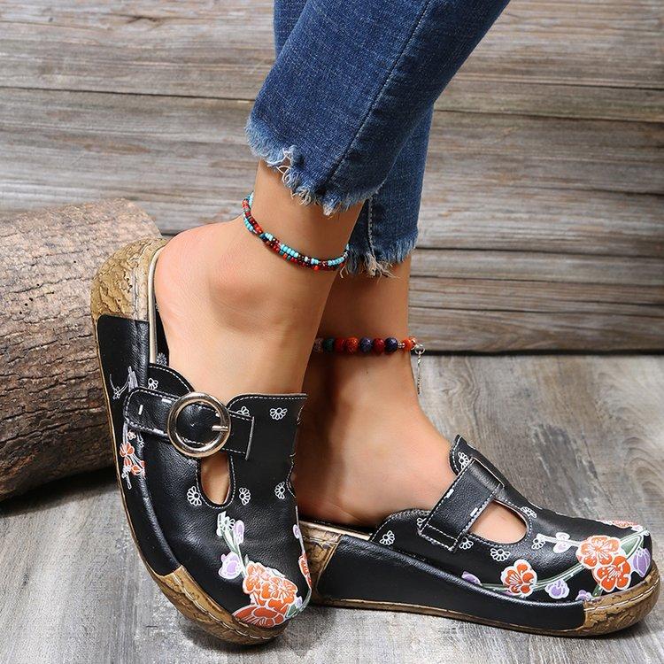 G522 Summer New Retro Casual Women's Wedge Sandals